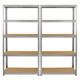 MonsterShop 2 X 90Cm Heavy Duty Racking & 1 X Corner Unit/garage Galvanised Steel Shelving - thumbnail 2