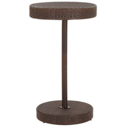 Berkfield 3 Piece Garden Bar Set With Cushions Poly Rattan Brown - thumbnail 6