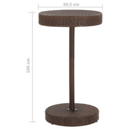 Berkfield 3 Piece Garden Bar Set With Cushions Poly Rattan Brown - thumbnail 9
