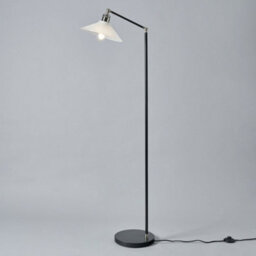 Litecraft Aya 1 Light Satin Nickel Industrial Style Floor Lamp - thumbnail 3
