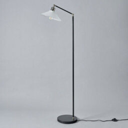 Litecraft Aya 1 Light Satin Nickel Industrial Style Floor Lamp - thumbnail 4