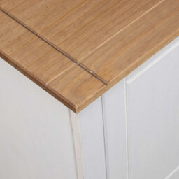 Berkfield Elegant Tv Cabinet White 120X40X50 Cm Solid Pine Wood Panama Range - thumbnail 7
