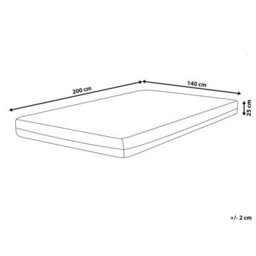 Beliani Latex Memory Foam Mattress Treasure H3/4 Firm 140 X 200 Cm (Eu Double) - thumbnail 3