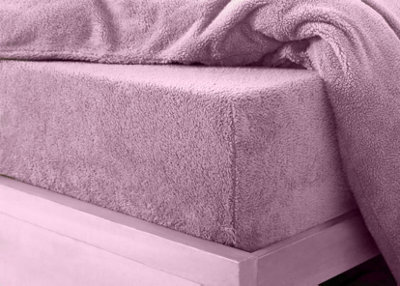 Homes & Linen Teddy Fitted Sheet Extra Deep 30Cm Deep Fitted Bed Sheet Soft Cosy Warm Teddy Bed Sheet