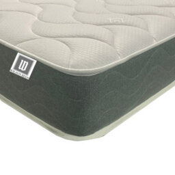 "Wilson Beds Limited Wilson Beds - Basic 6.5"" Deep 3Ft Single Quilted Longwave, Hybrid Spring Mattress With A Layer Of Memory Foam And A Grey Border"