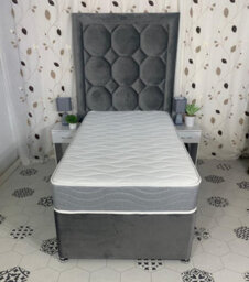 "Wilson Beds Limited Wilson Beds - Basic 6.5"" Deep 3Ft Single Quilted Longwave, Hybrid Spring Mattress With A Layer Of Memory Foam And A Grey Border" - thumbnail 2