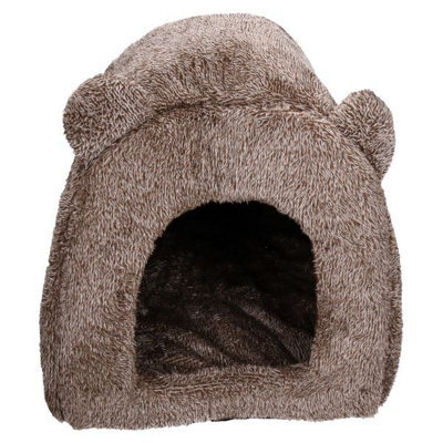 "AB Tools Cat Bed Time Brown Teddy Bear Cat Bed 38Cm/15""" - image 1
