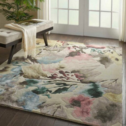 Beige Multi Wool Handmade Luxurious Modern Floral Rug For Living Room And Bedroom-297Cm X 419Cm - thumbnail 2
