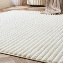 OHS Faux Fur Rug Living Room Ribbed Large Mat Luxury Carpet Anti Slip Floor Runner - thumbnail 2
