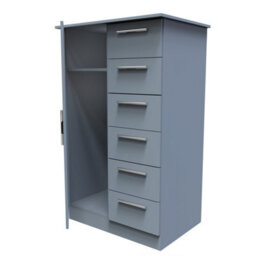 Trent 1 Door 5 Drawer Kids Robe In Denim (Ready Assembled) - thumbnail 5
