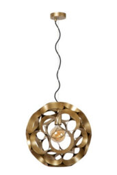 Lucide Hannelore Pendant Light Diameter 40Cm 1Xe27 - Matt Gold, Brass - thumbnail 3