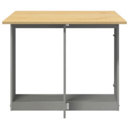 Berkfield Butterfly Dining Table Foldable Corona Grey Solid Wood Pine - thumbnail 5
