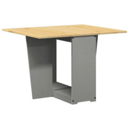Berkfield Butterfly Dining Table Foldable Corona Grey Solid Wood Pine - thumbnail 6
