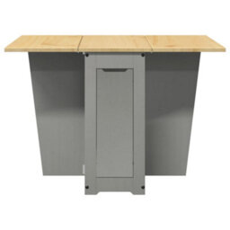 Berkfield Butterfly Dining Table Foldable Corona Grey Solid Wood Pine - thumbnail 4