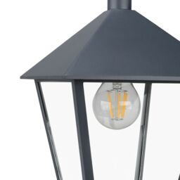 GoodHome Docker Fixed Matt Dark Grey Mains-Powered Outdoor Wall Light - thumbnail 4