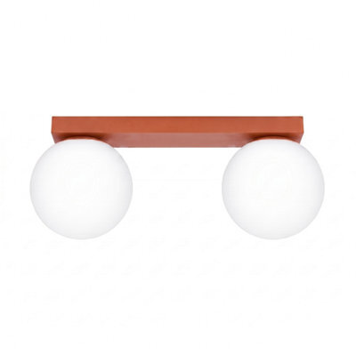 Sollux Lighting Yoli Steel/glass Red Ochre 2 Lights Minimalist Ceiling Lamps - image 1