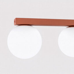 Sollux Lighting Yoli Steel/glass Red Ochre 2 Lights Minimalist Ceiling Lamps - thumbnail 5