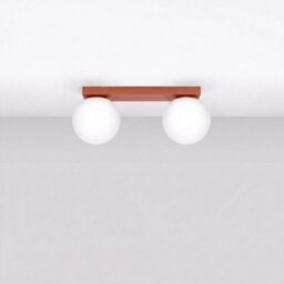 Sollux Lighting Yoli Steel/glass Red Ochre 2 Lights Minimalist Ceiling Lamps - thumbnail 2