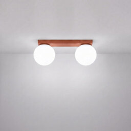 Sollux Lighting Yoli Steel/glass Red Ochre 2 Lights Minimalist Ceiling Lamps - thumbnail 3