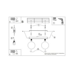 Sollux Lighting Yoli Steel/glass Red Ochre 2 Lights Minimalist Ceiling Lamps - thumbnail 9
