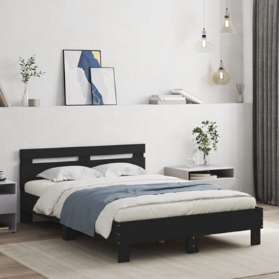 Berkfield Bed Frame With Led Without Mattress Black 120X200 Cm - image 1