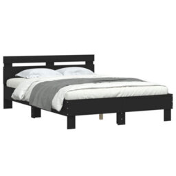 Berkfield Bed Frame With Led Without Mattress Black 120X200 Cm - thumbnail 3