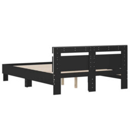 Berkfield Bed Frame With Led Without Mattress Black 120X200 Cm - thumbnail 9