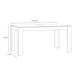 Furniture To Go Bohol Extending Dining Table In Riviera Oak/white - thumbnail 8
