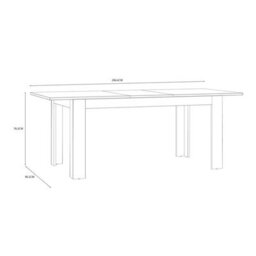 Furniture To Go Bohol Extending Dining Table In Riviera Oak/white - thumbnail 9