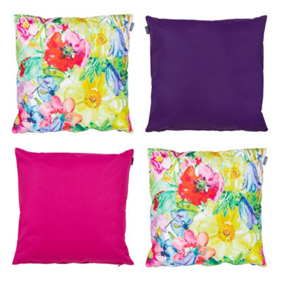icon Indoor And Outdoor Waterproof Filled Cushion Set Of 4 Floral