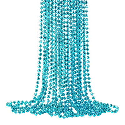 Neel Blue 9 Metre Hanging Bead Garland Beaded String Chain For Christmas Tree Decorations, Turquiose - image 1