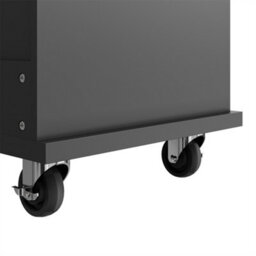 Abrihome Dining Trolley, Modern And Simple Black Mobile Kitchen Dining Trolley With Drawers And Storage Cupboards, Black - thumbnail 9