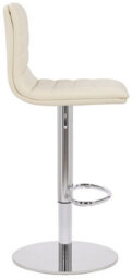Lamboro Deluxe Aldo Cream Bar Stool - Adjustable Swivel Breakfast & Kitchen Stool - thumbnail 2