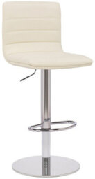 Lamboro Deluxe Aldo Cream Bar Stool - Adjustable Swivel Breakfast & Kitchen Stool - thumbnail 1