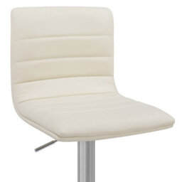 Lamboro Deluxe Aldo Cream Bar Stool - Adjustable Swivel Breakfast & Kitchen Stool - thumbnail 5