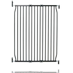 Safetots Extra Tall Eco Screw Fit Baby Gate, Black, 90Cm - 100Cm, Extra Tall Gate 100Cm In Height, Stair Gate For Baby - thumbnail 1