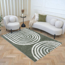 The Rugs Moodi Shaggy Green Reverie Rug Runner Scandinavian Thick High Pile For Living Rooms, Bedrooms, Hallways, Kitchens - thumbnail 8
