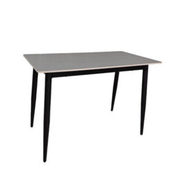 Fwstyle 5 Piece Grey Marble Effect Stone Dining Table & Green Chairs Set - thumbnail 3