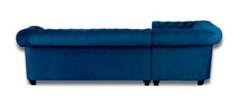 Chesterfield Style Mariot Corner Sofa Blue French Velvet (Left Hand Corner) - thumbnail 3