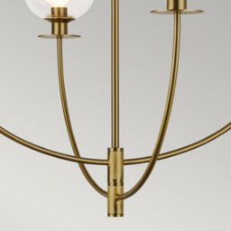 Luminosa Lighting Elstead Alora Mood Sylvia Multi Arm Pendant Ceiling Light Contemporary Brushed Gold 4X E14 - thumbnail 4