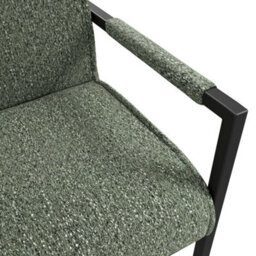 Where Saints Go Ltd Harlow Dining Armchairs Pack Of 2, Green Tweed, Black Cantilever Frames By Where Saints Go - thumbnail 7
