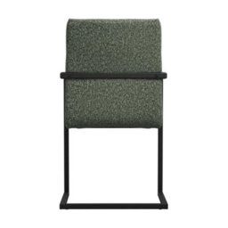 Where Saints Go Ltd Harlow Dining Armchairs Pack Of 2, Green Tweed, Black Cantilever Frames By Where Saints Go - thumbnail 6