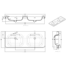 Plum&clay Marvel Gloss White Floor Standing Bathroom Vanity Unit With Round Resin Basin (W)1200mm - thumbnail 6