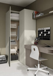 Arte Woow 1 Corner Wardrobe 100Cm - Smart, Stylish Storage For Every Space - thumbnail 7