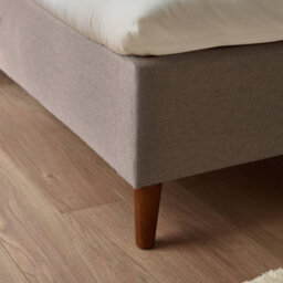 Furniturebox Uk Double Bed - 'romy' Upholstered Taupe Beige Double Bed Frame Only (No Mattress) - 100% Recycled Eco Fabric - thumbnail 5