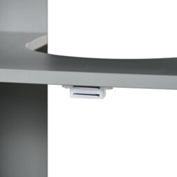 Kleankin Bathroom Pedestal Under Sink Cabinet With Storage Shelves, Door, Grey - thumbnail 8