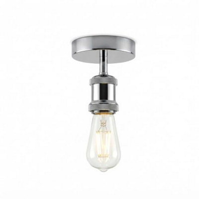 Single Head Fully Earth Ceiling Light Retro Flush Mount E27 Lamp Holder Sconce Chandeliers Pendent Set For Living Room - image 1