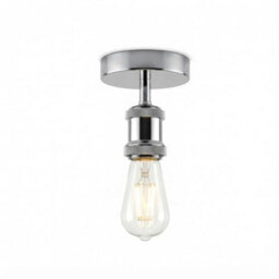 Single Head Fully Earth Ceiling Light Retro Flush Mount E27 Lamp Holder Sconce Chandeliers Pendent Set For Living Room - thumbnail 1