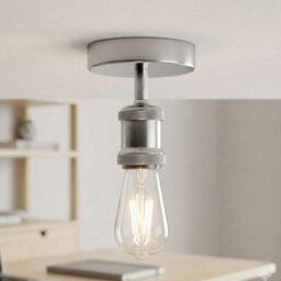Single Head Fully Earth Ceiling Light Retro Flush Mount E27 Lamp Holder Sconce Chandeliers Pendent Set For Living Room - thumbnail 2
