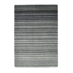 Modern Fine Stripes Grey Wool Rug-80Cm X 150Cm - thumbnail 2